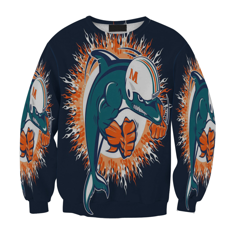 Miami Dolphins Art 4 Gift For Fan 3D Full Printing Sweatshirt