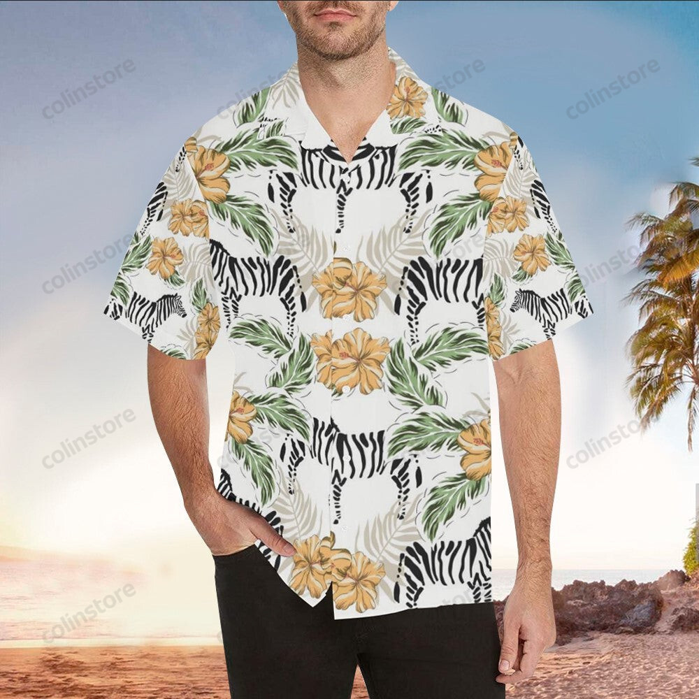 Zebra Hawaii Perfect Gift Ideas For Shirt Aloha Ha439