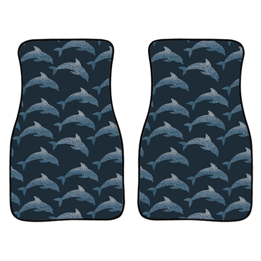 Dolphin Dot Pattern Print Front Car Floor Mats