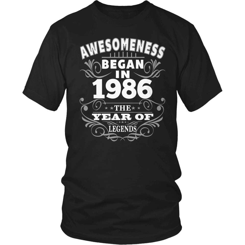 Birthday T-Shirt Design – Awesomeness – 1986 – Bridgetshirts Shop
