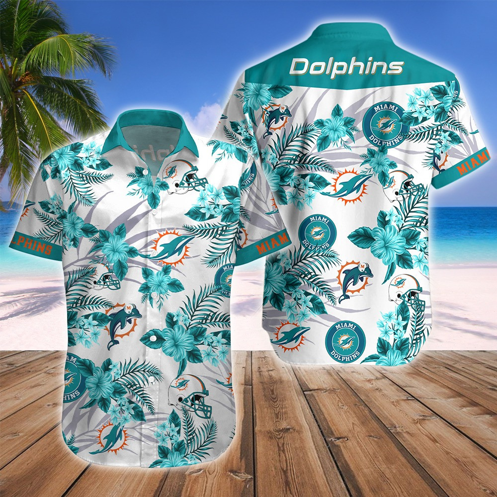 Miami Dolphins Button Shirts Bg240