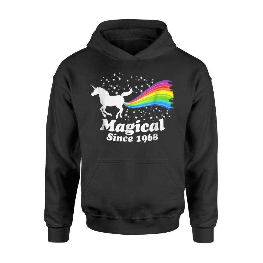 50 50th Birthday Unicorn Farting Rainbow 1968 Cute Gift For BirthdayHoodie