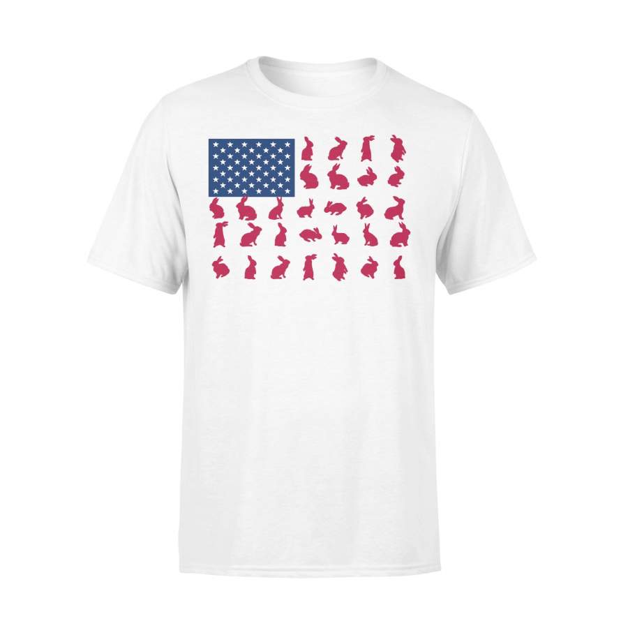 Bunny Poses American Flag 4Th Of July T-shirt