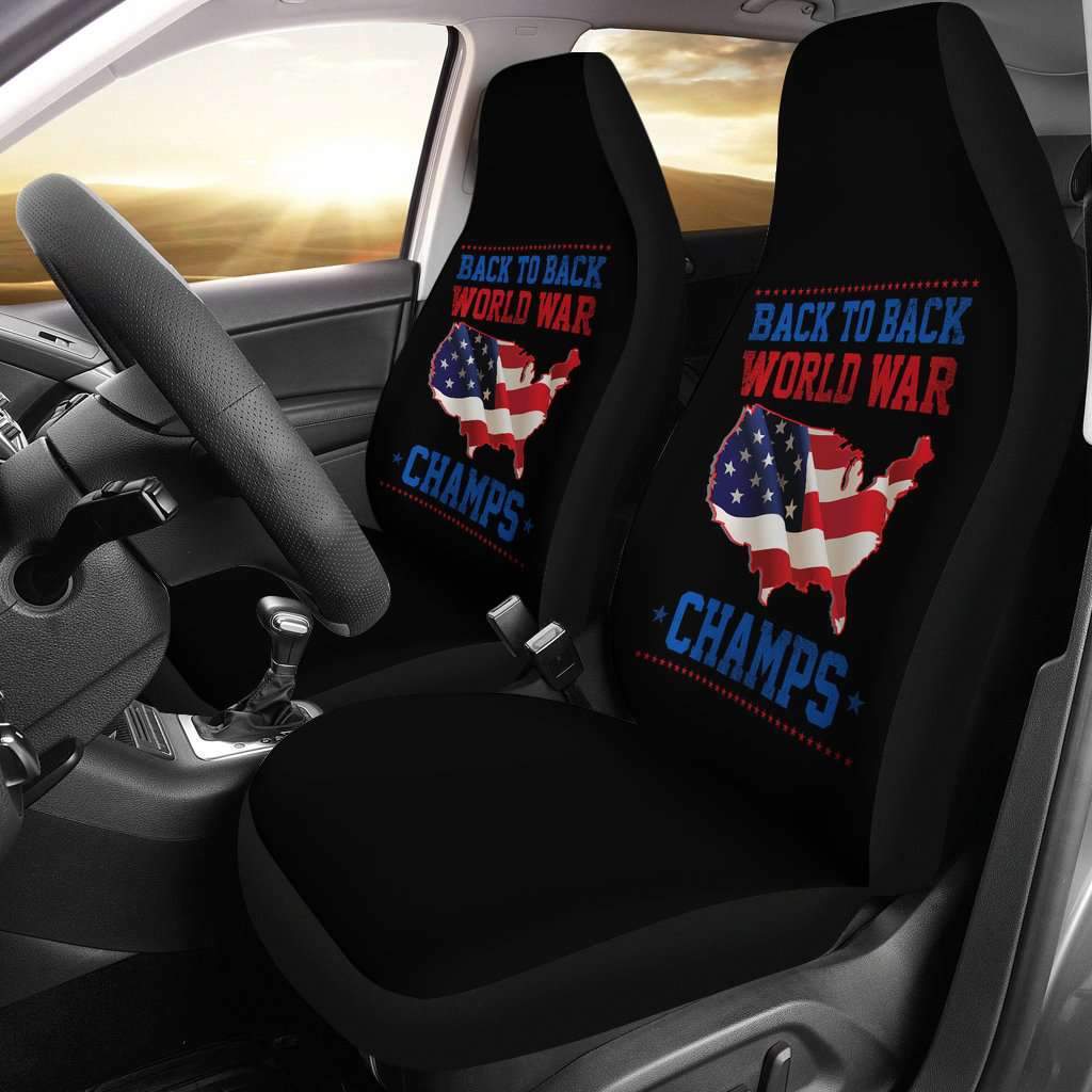 Back To Back World War Champs Car Seat Covers T032021