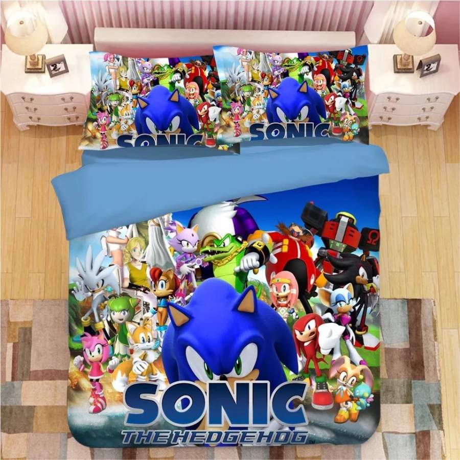 Sonic The Hedgehog #17 Duvet Cover Quilt Cover Pillowcase Bedding Set Bed Linen