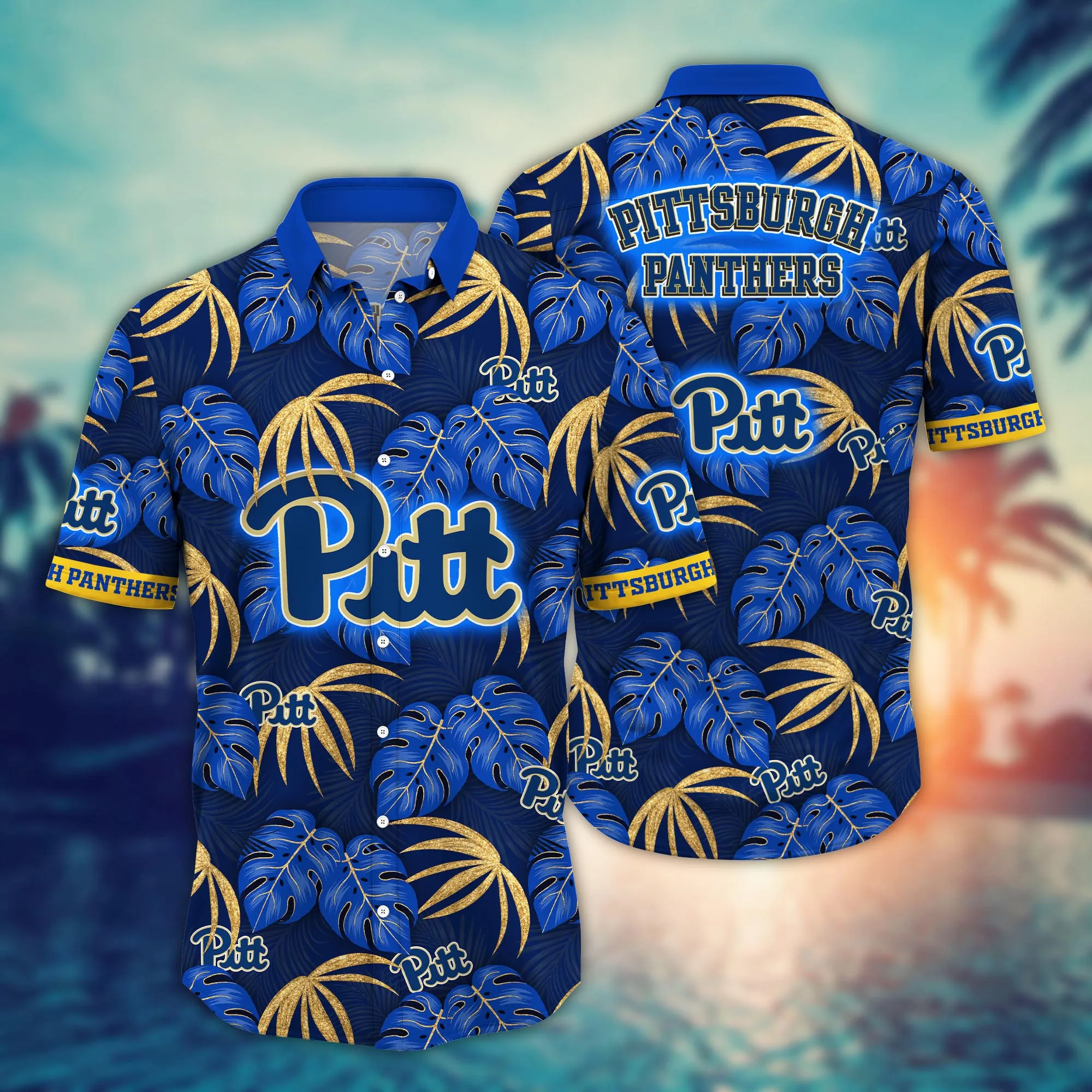 Pittsburgh Panthers NCCA Hawaiian Shirt Sandcastles Aloha Shirt