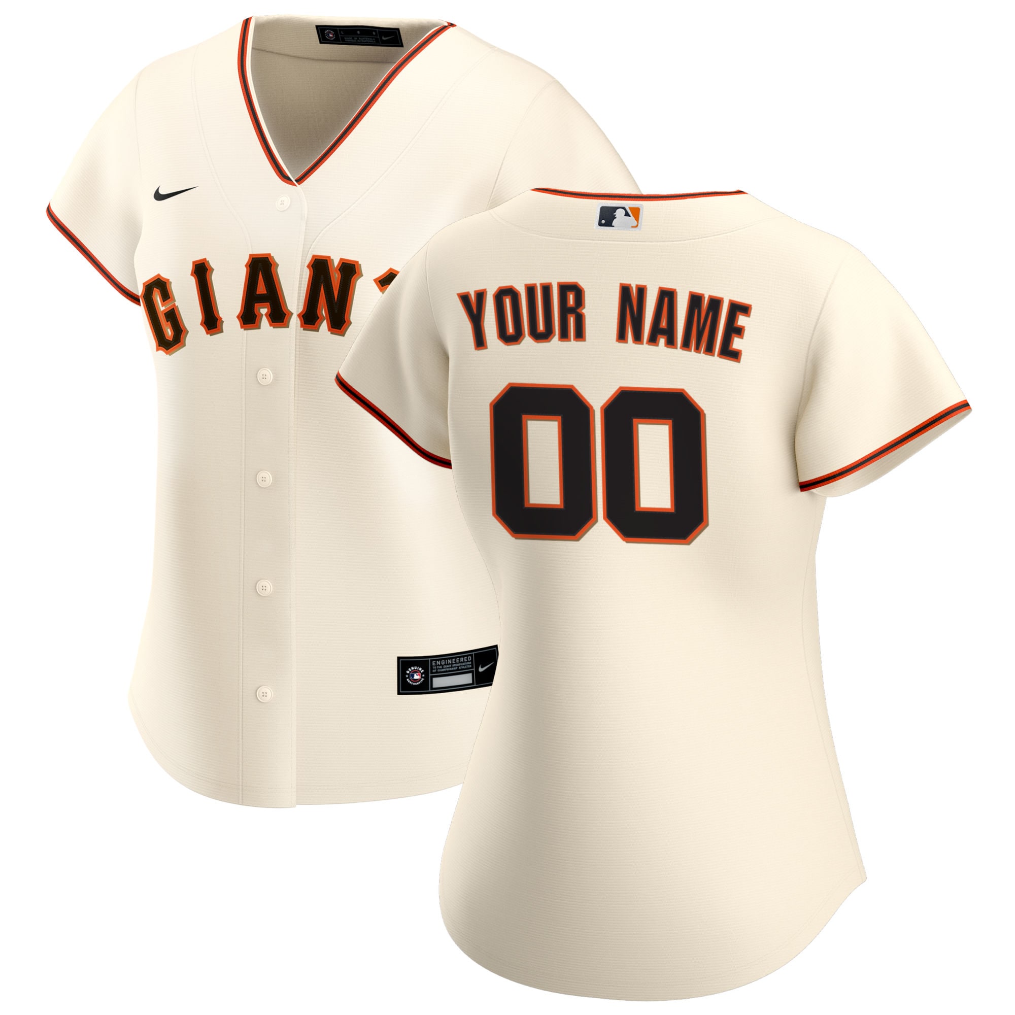 San Francisco Giants Women's Home Replica Custom Jersey – Cream