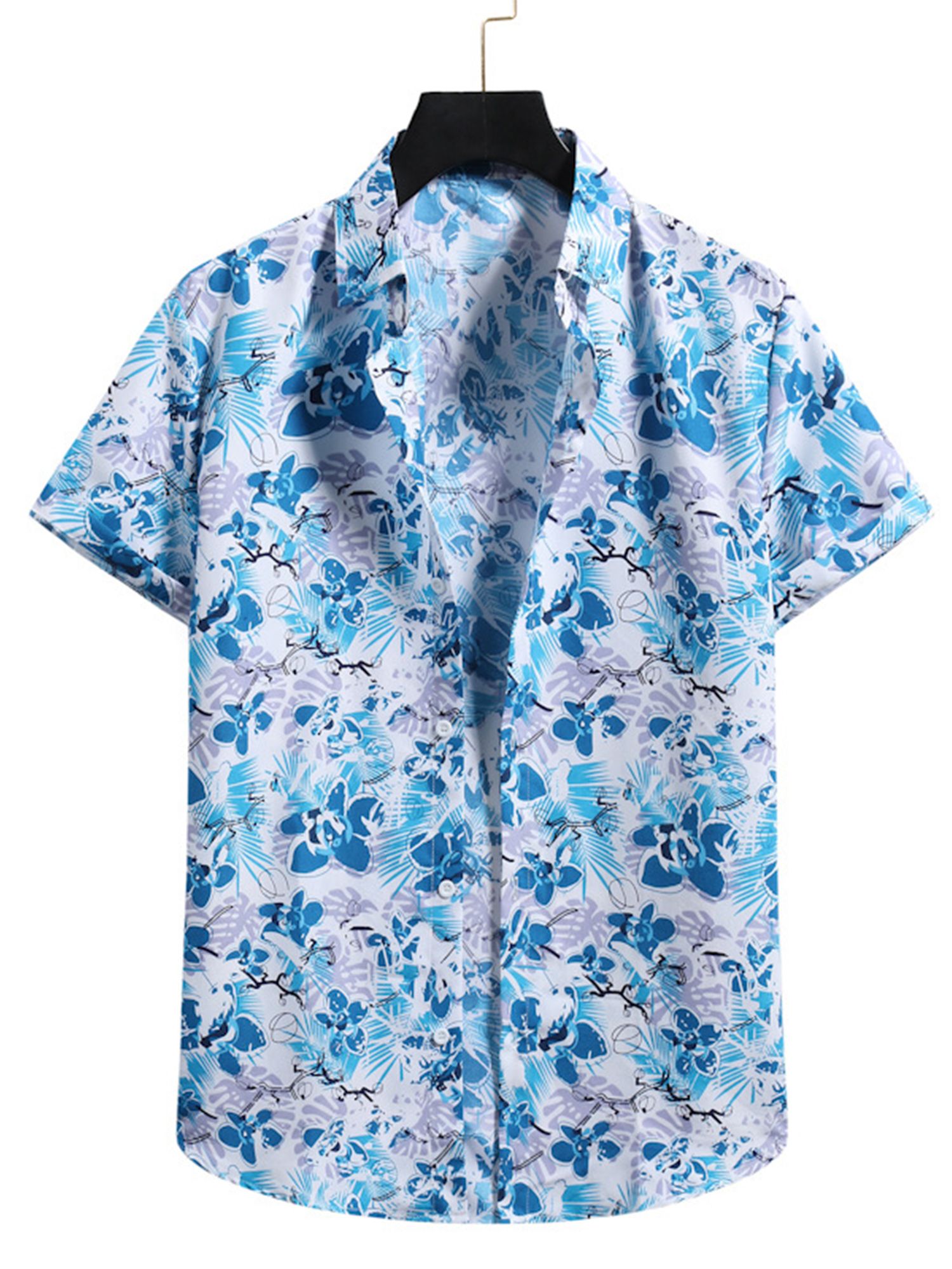 Flower Blue Unique Design Hawaii Shirt Ha62672