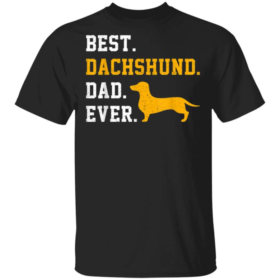 Vintage Best Dachshund Dad Ever Fathers Day Dog Gifts TShirt