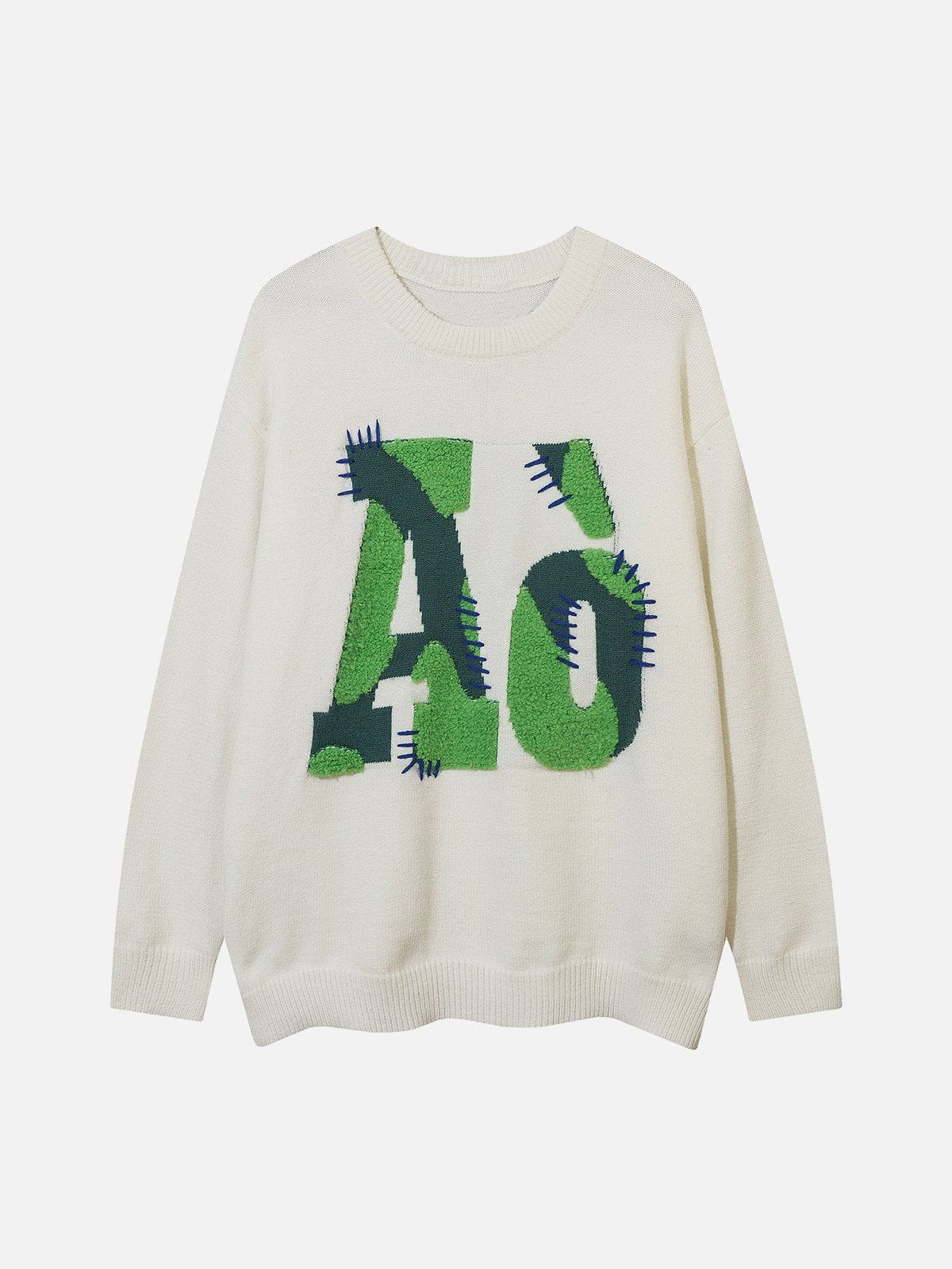 Talishko™ – Patch Flocked Letter Sweater