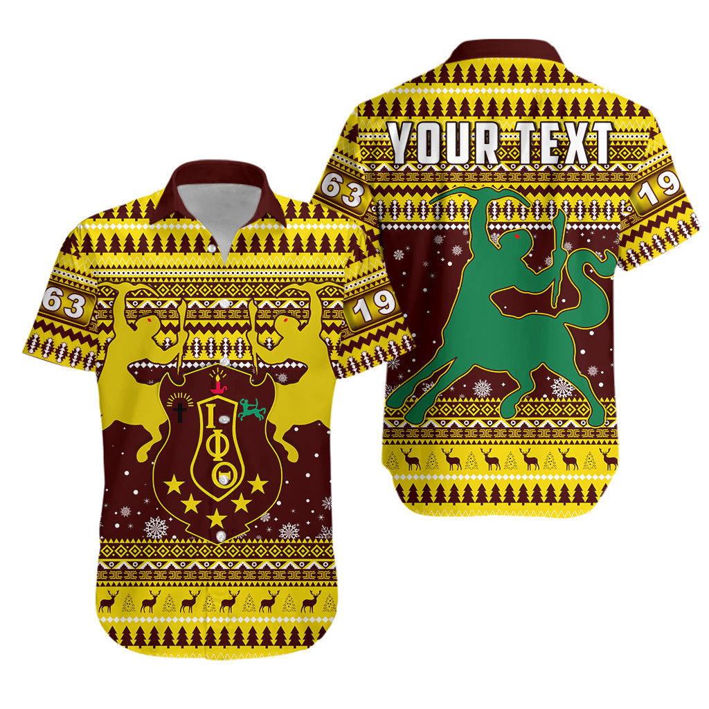 (Custom Personalised) Iota Phi Theta Christmas Hawaiian Shirt African Pattern Lt13