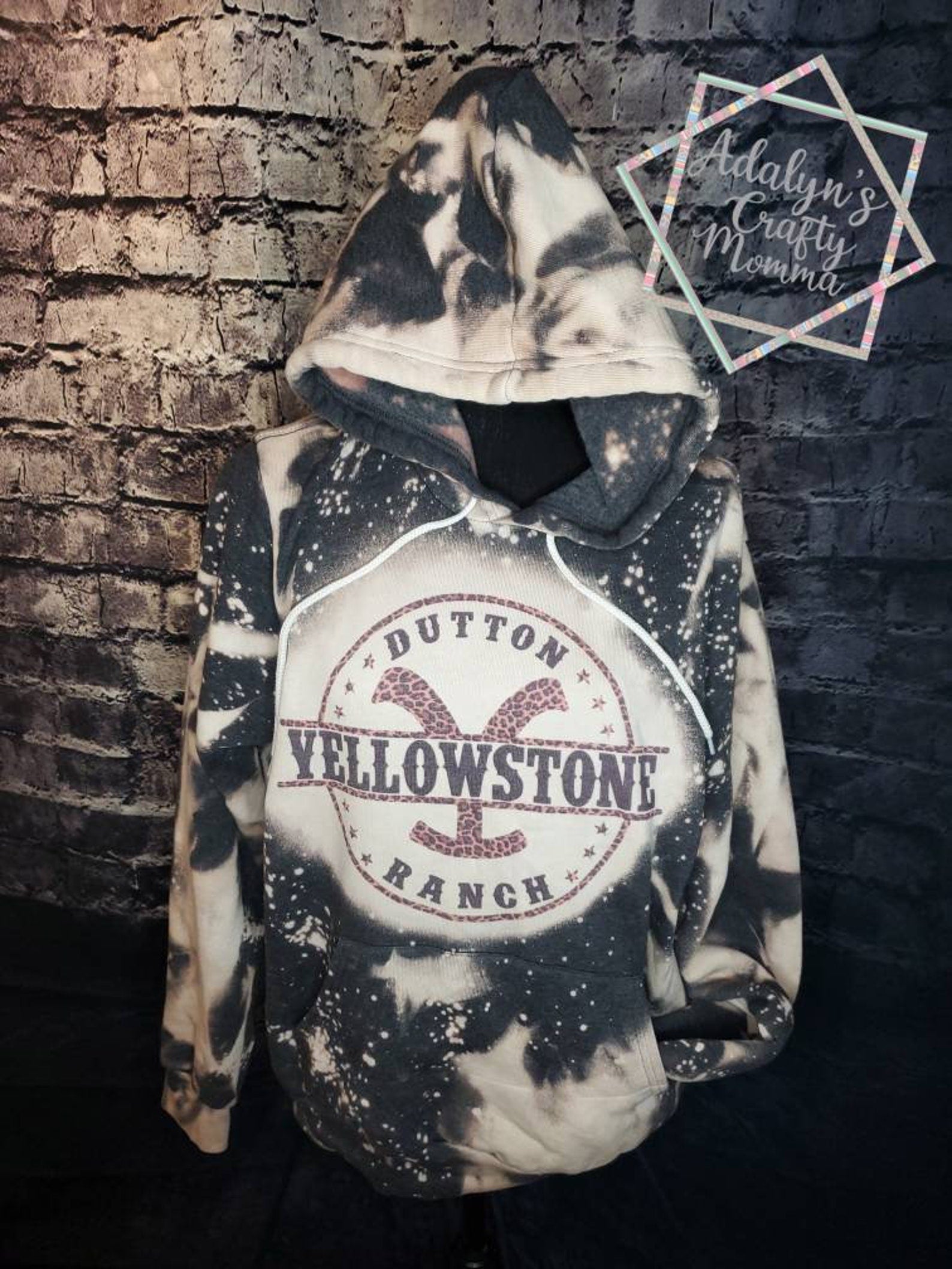 Yellowstone Dutton Ranch Merch Bleached Hoodie 2021