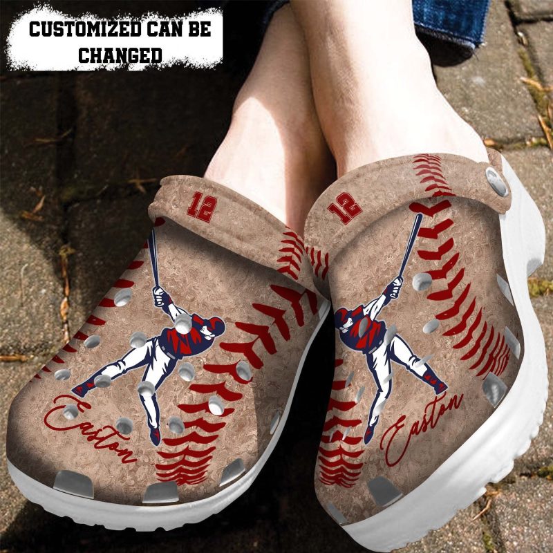 Baseball Leather Shoes Gift Men Women- Baseball Shoes Croc Clogs Customize