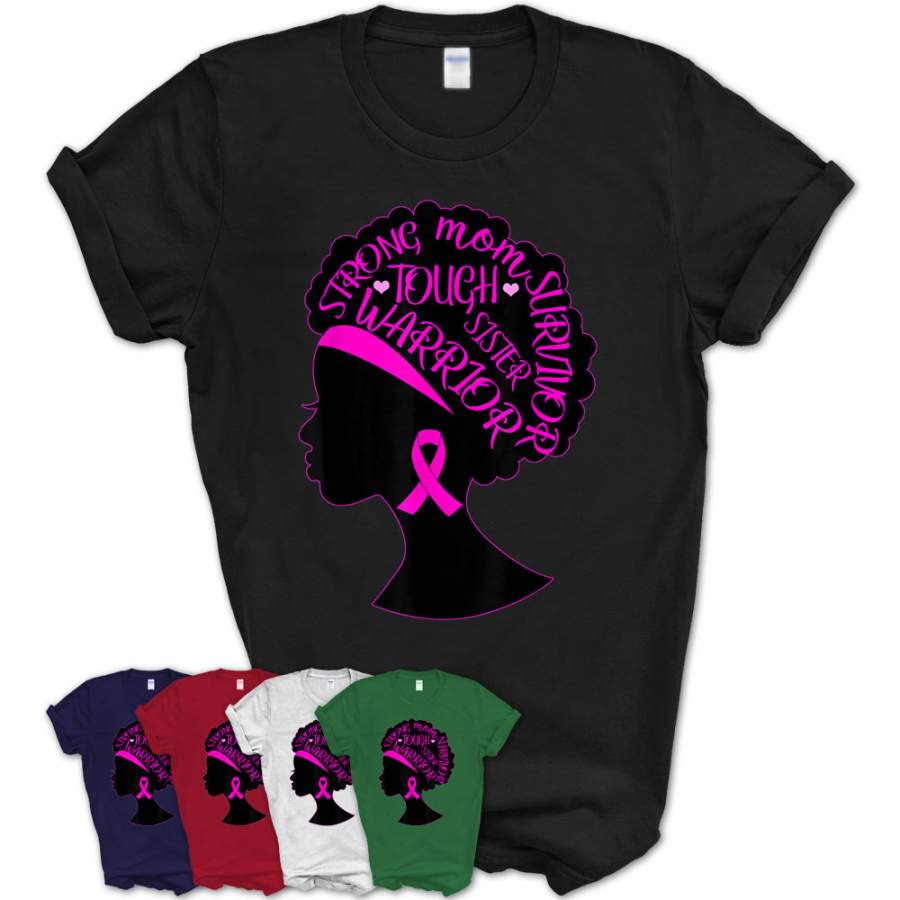 African American Breast Cancer Awareness T-Shirt Black Women T-Shirt – Teezou Store