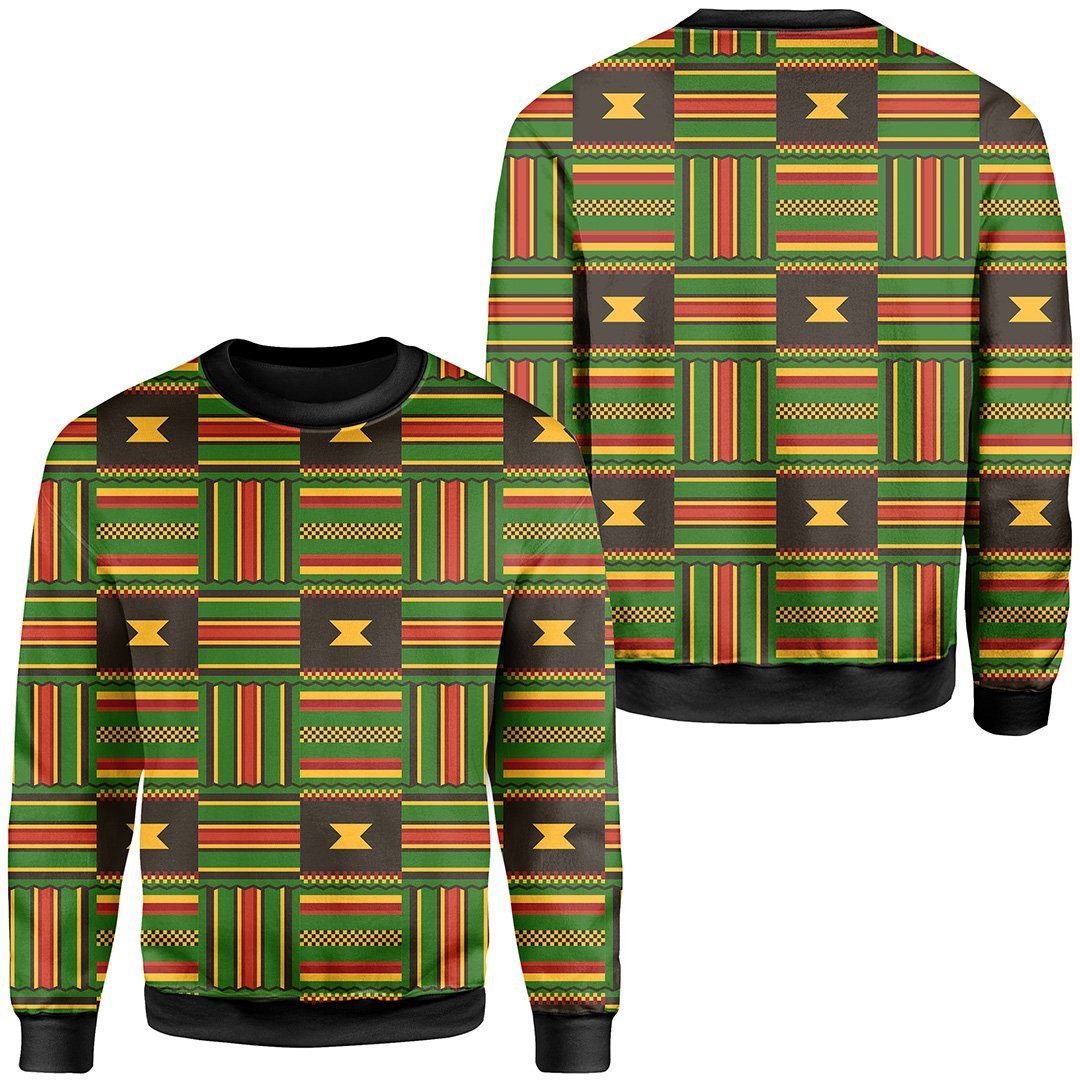 Greek Life Kente Sweatshirt – Ghanaian Pattern Top