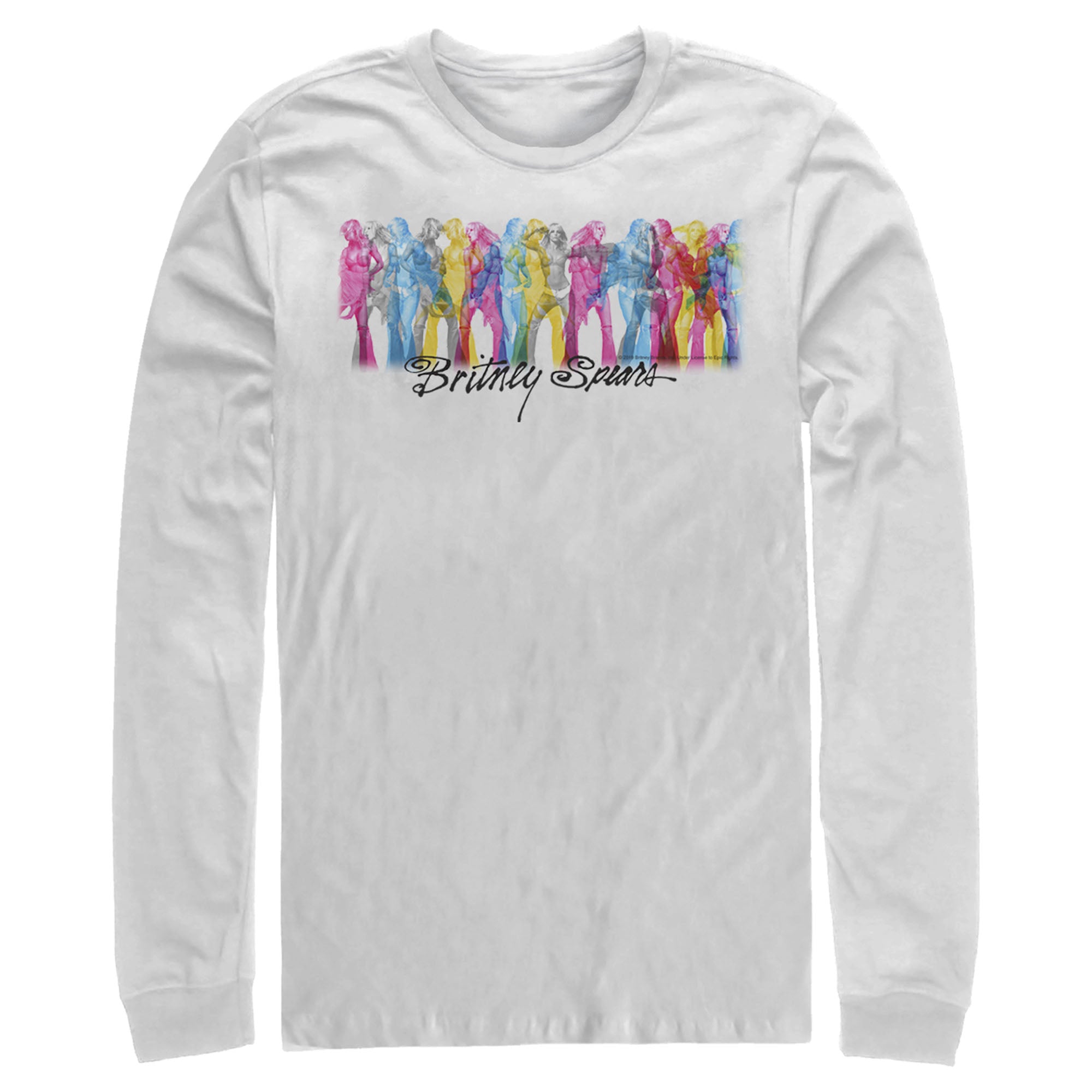 Britney Spears Men’S Rainbow On Stage  Long Sleeve Shirt