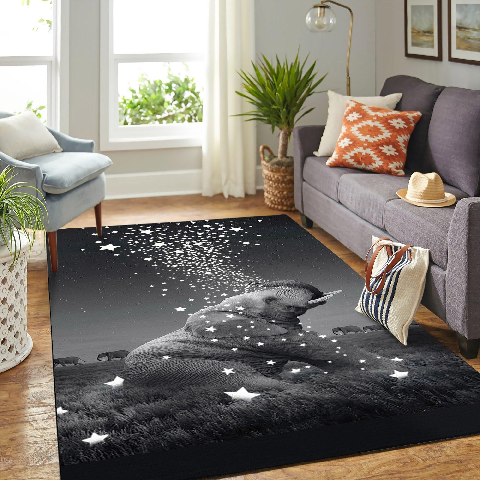 Elephant Star Area Rug Geeky Carpet – home decor – Bedroom Living Room decor