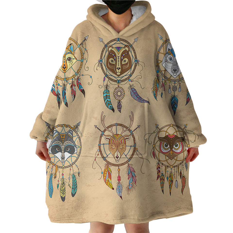 Animal Dream Catchers Swlf2333 Hoodie Wearable Blanket