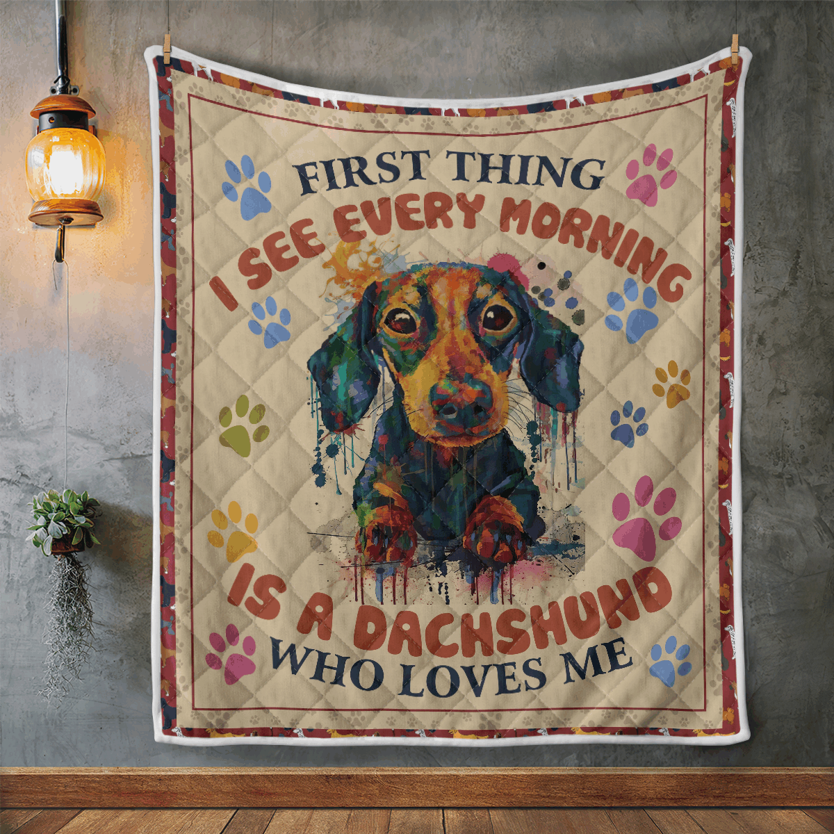 Dachshund Clp2612150Q Quilt Blanket Corethermax