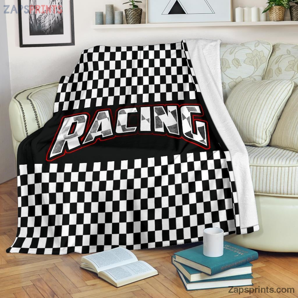 Gift For Racing Lover – Racing Checkered Blanket – Gift For Friends