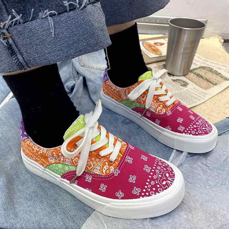 Geumxl Women Shoes Kawaii Cartoon Women'S Flat Shoes Casual Sneaker Canvas Women'S Sports Shoes Girls White Vulcanize Designer Shoes Shirttrend