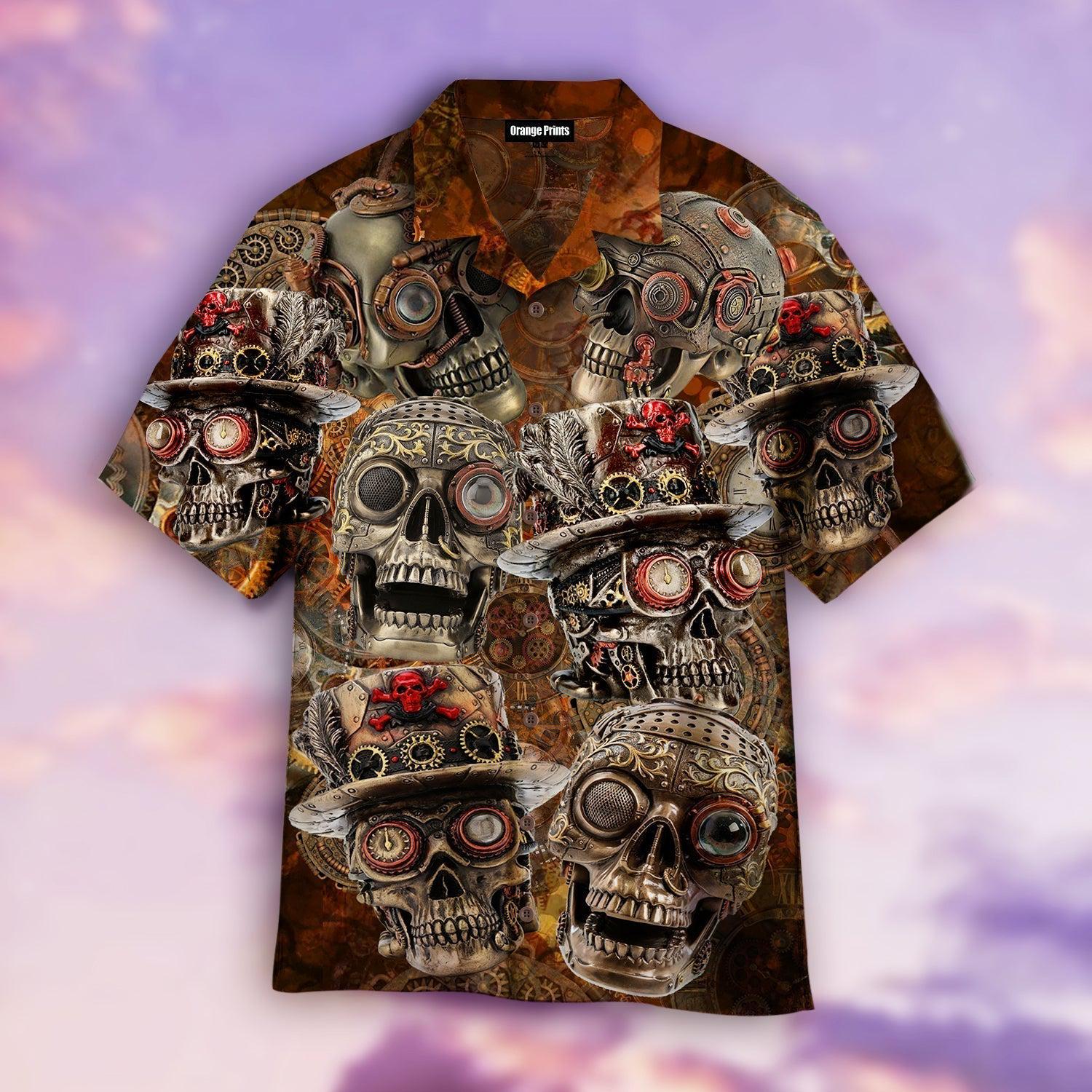 Amazing Steampunk Skull Hawaii Shirt For Men Women Ha14724