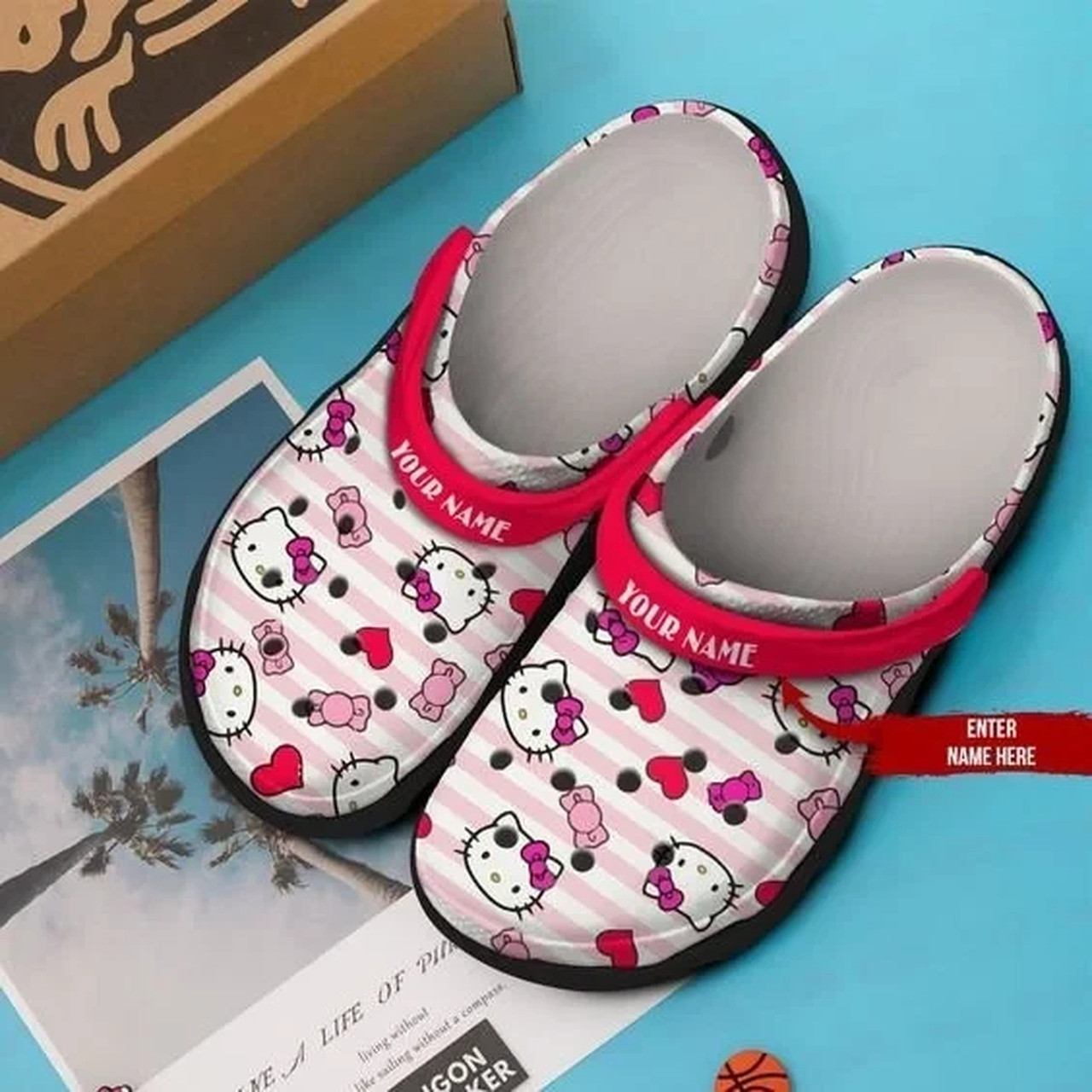 Custom Name Hello Kitty Lovely Crocss Crocband Clog Comfortable Water ...