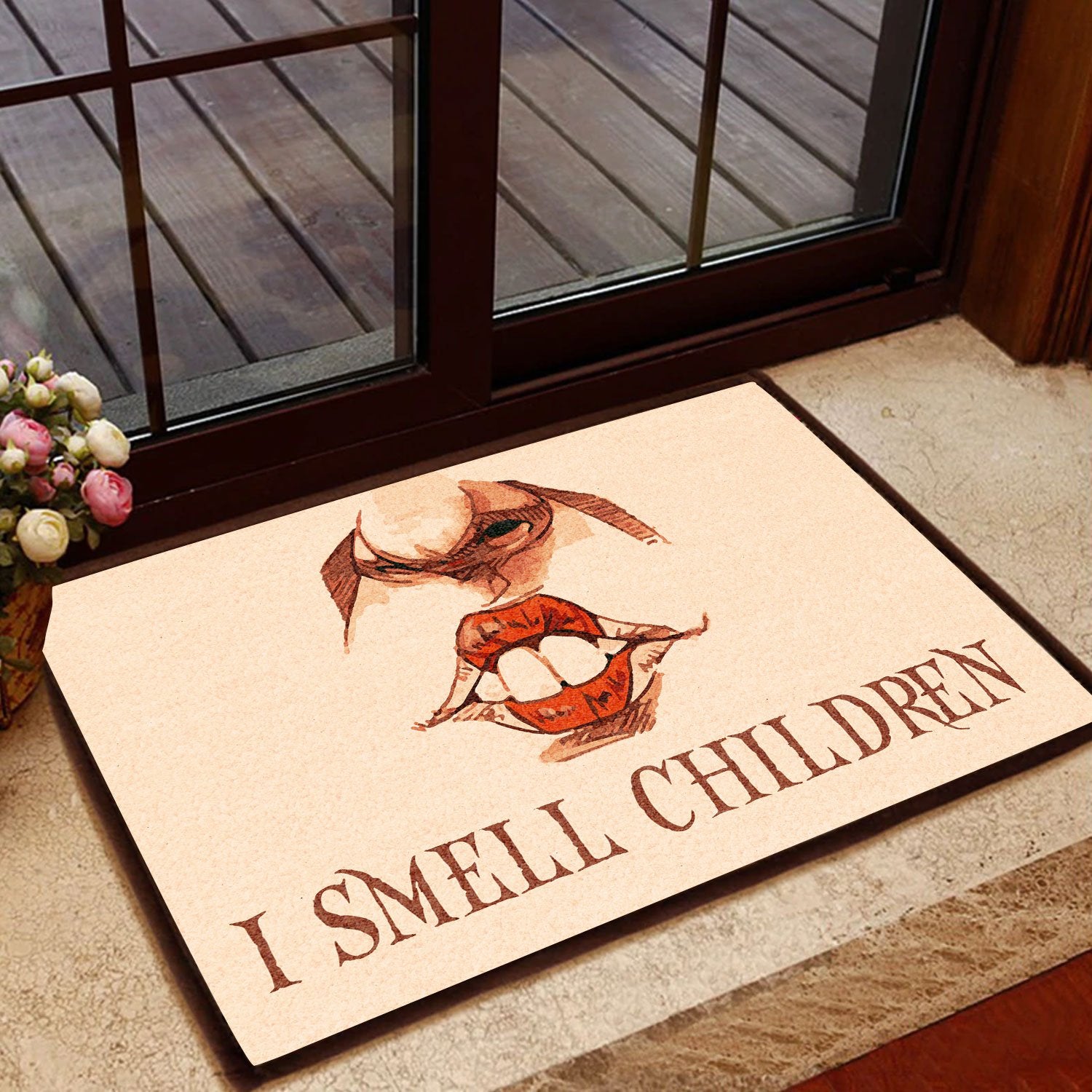 I Smell Children Pattern All Over Printing Doormat Pre2248