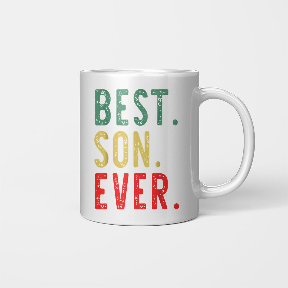 Best Son Ever Funny Cool Boy Vintage Gift Father’s Day Ceramic Mug White 11oz 15oz