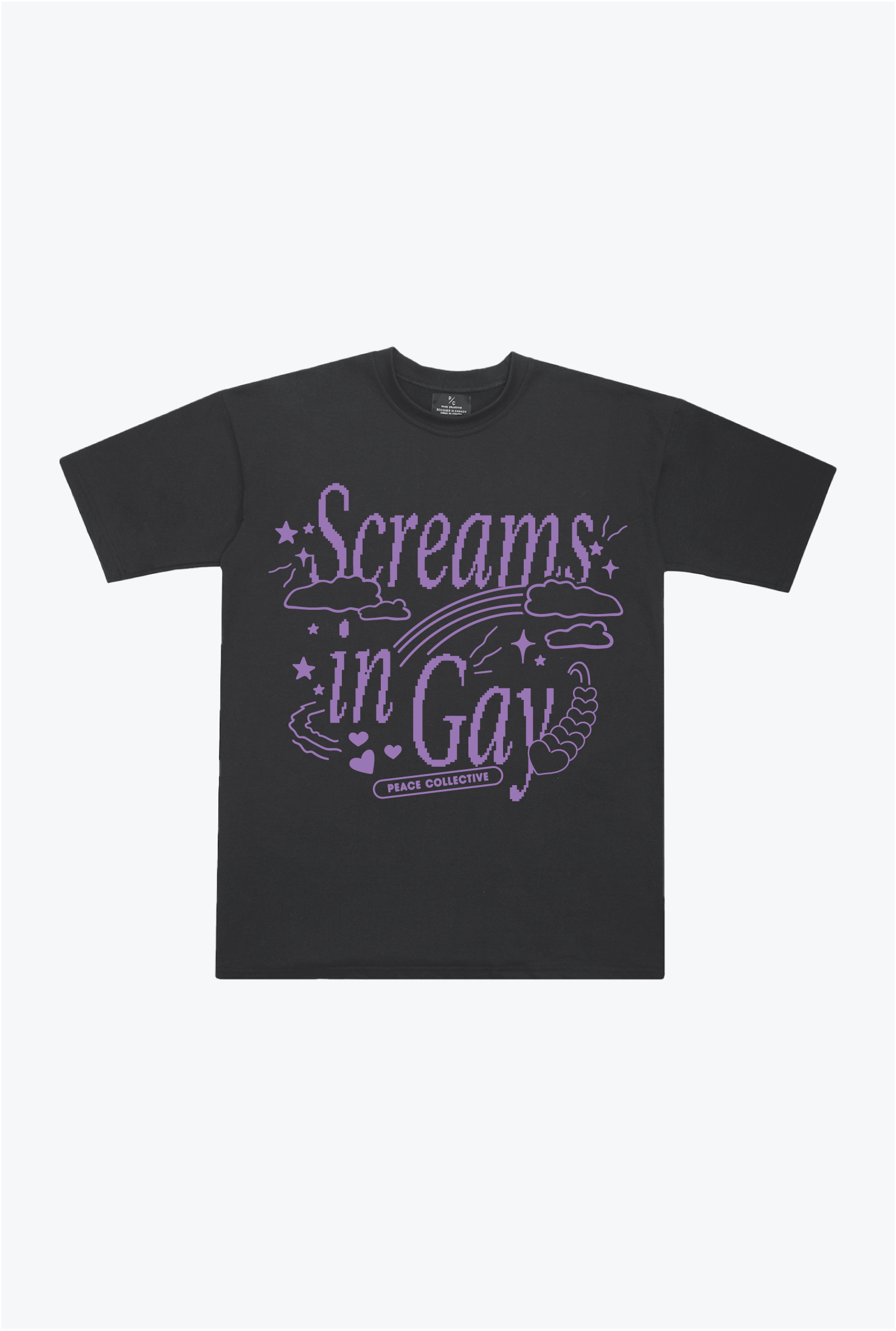 Screams In Gay Graphic T-Shirt – Black