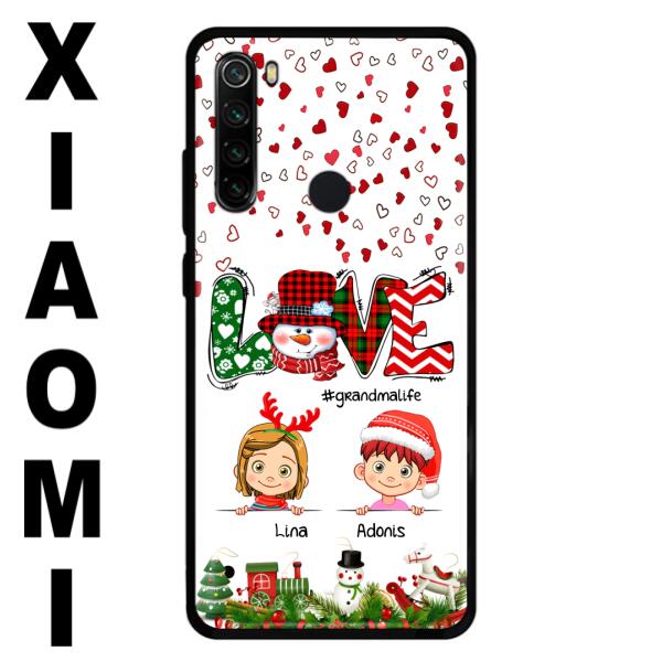 Custom Personalized Christmas Grandmalife Phone Case – Upto 6 Kids – Christmas Gift For Grandma, Mama – Case For Xiaomi, Oppo And Huawei