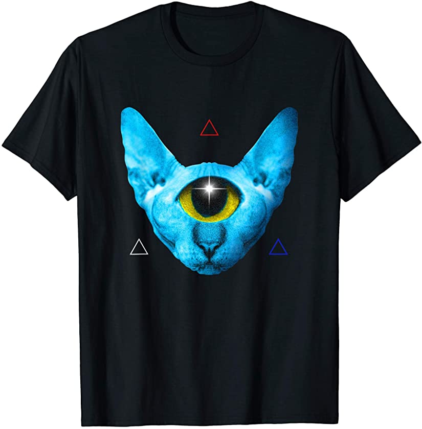 Aesthetic Alien Cosmic Cat in Universe Design T-Shirt