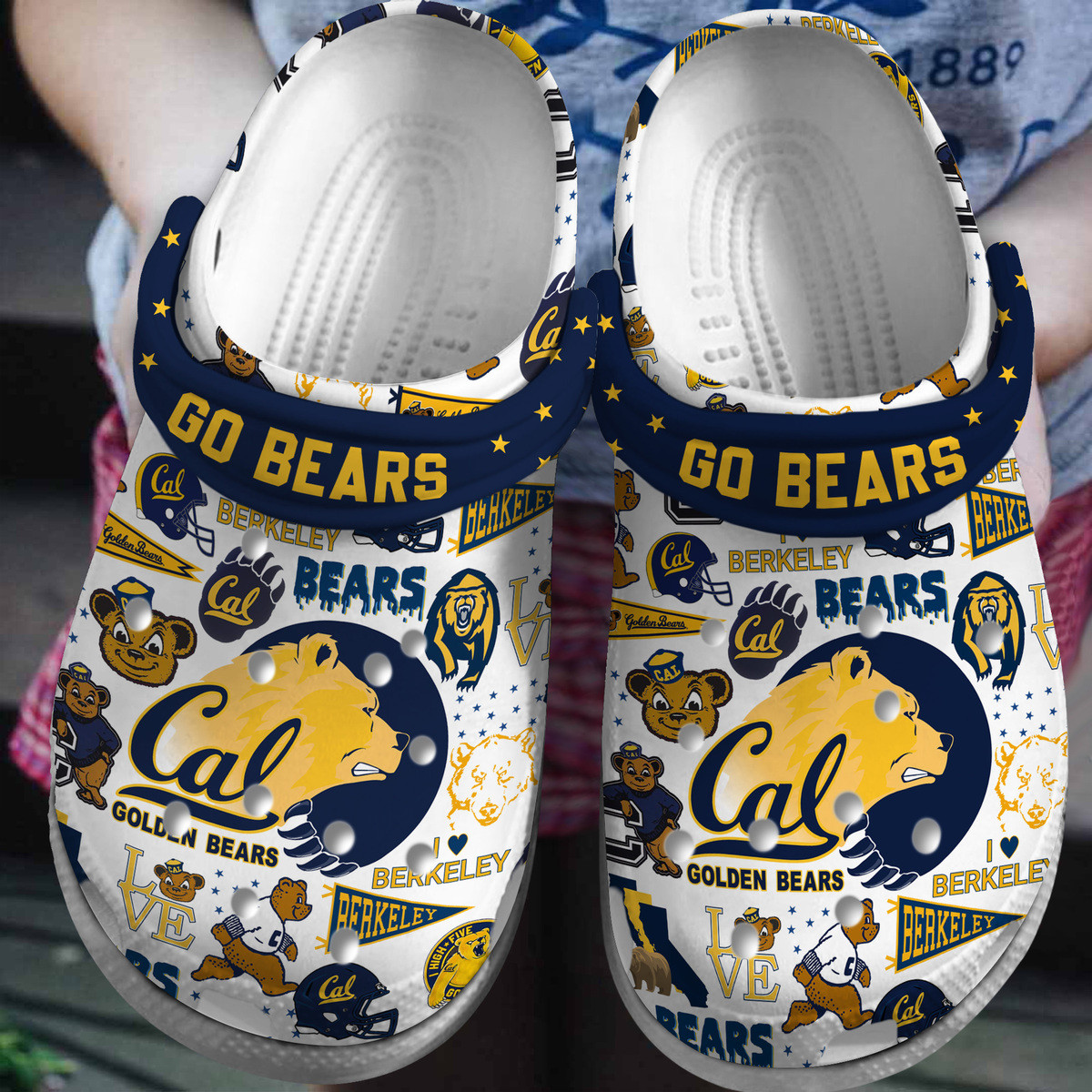 California Golden Bears NCAA Sport Crocss Crocband Clogs Shoes Comfortable For Men Women and Kids