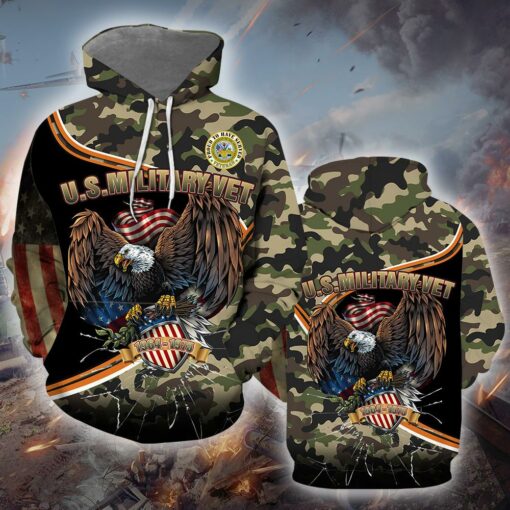 Us Military Veteran 3D All Over Print Shirts For Men & Women, Happy Veteran Memorial 3D Shirts, Veteran Day