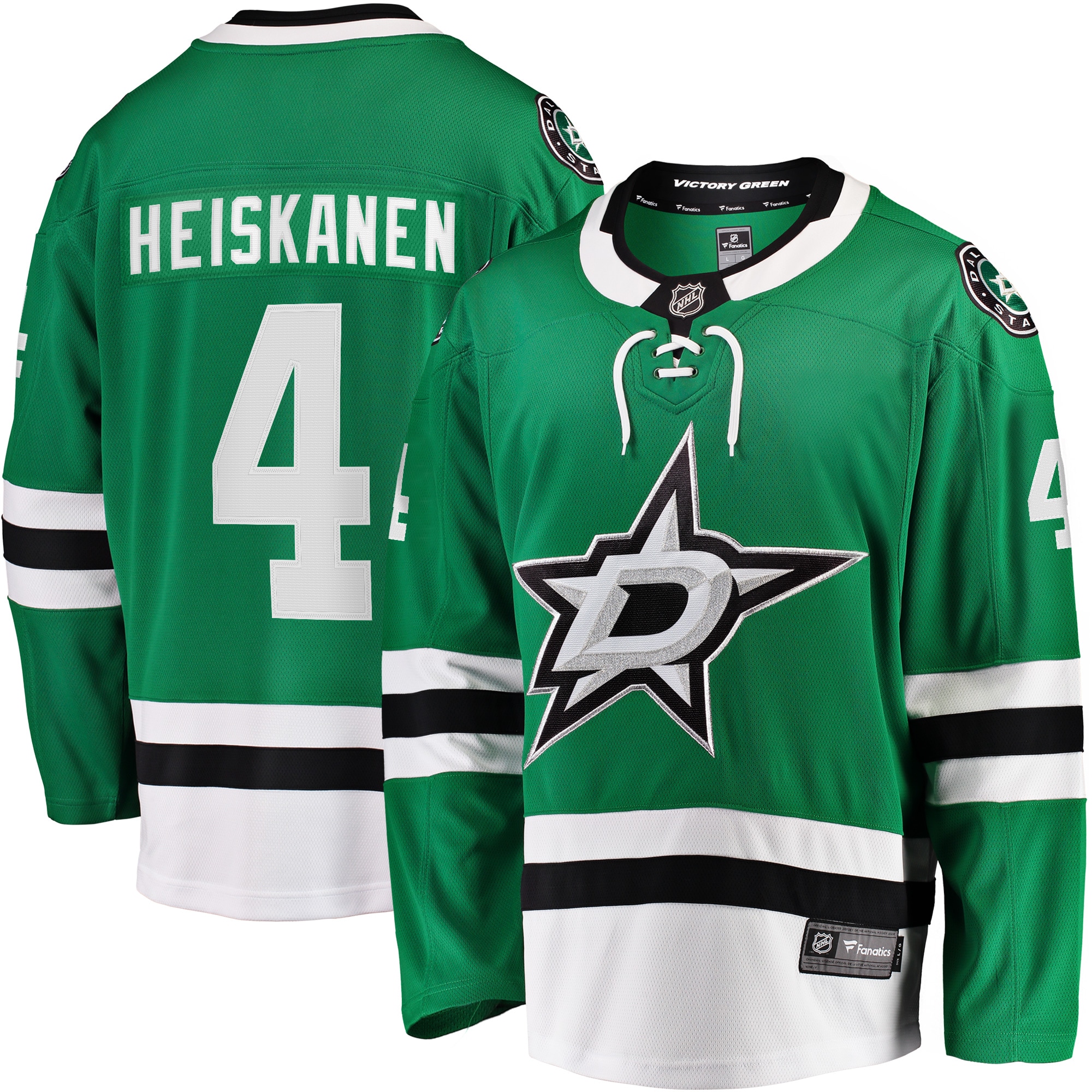 Miro Heiskanen Dallas Stars Branded Team Color Breakaway Player Jersey – Kelly Green