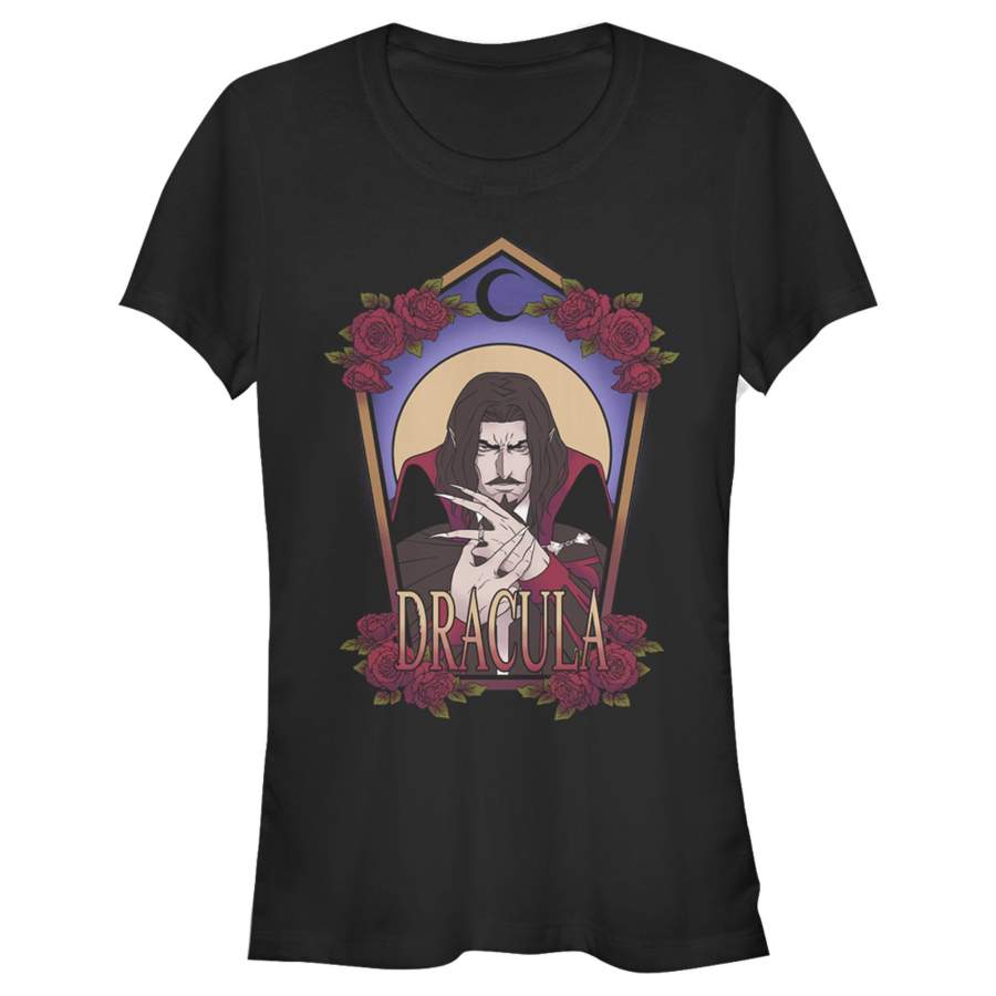 Castlevania Junior’s Dracula Rose Frame  T Shirt