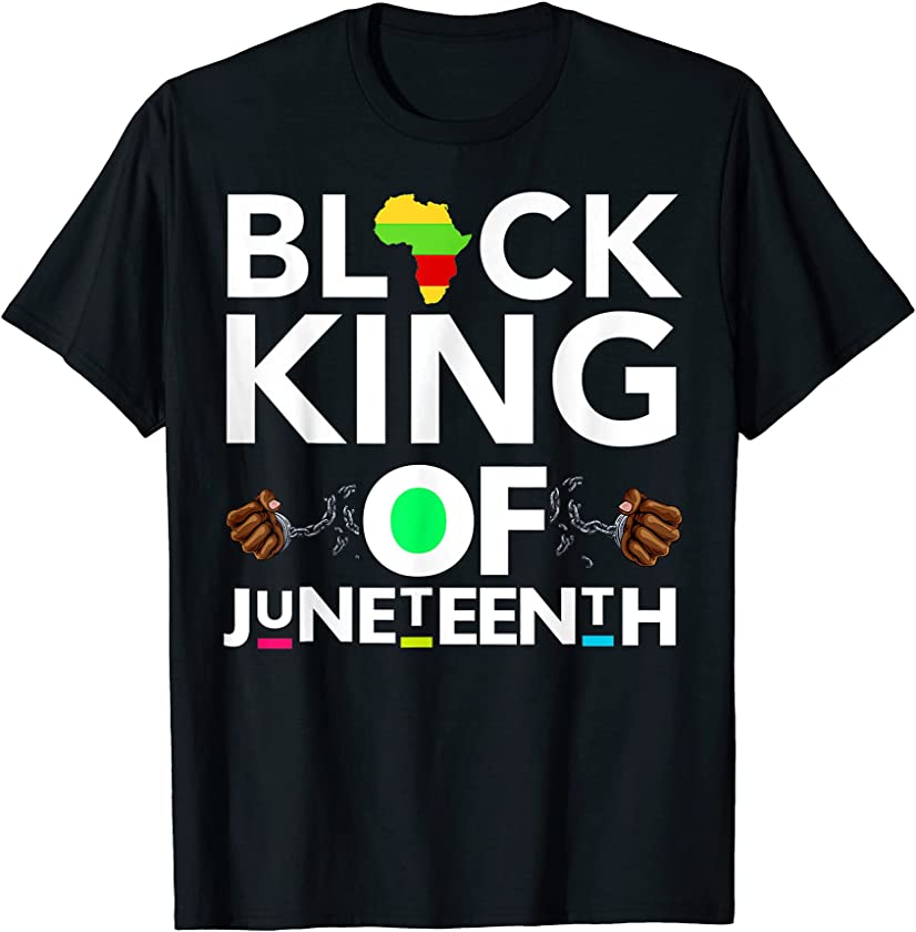 Black King Of Juneteenth Dad Men Son Brothers Melanin Kings T-Shirt