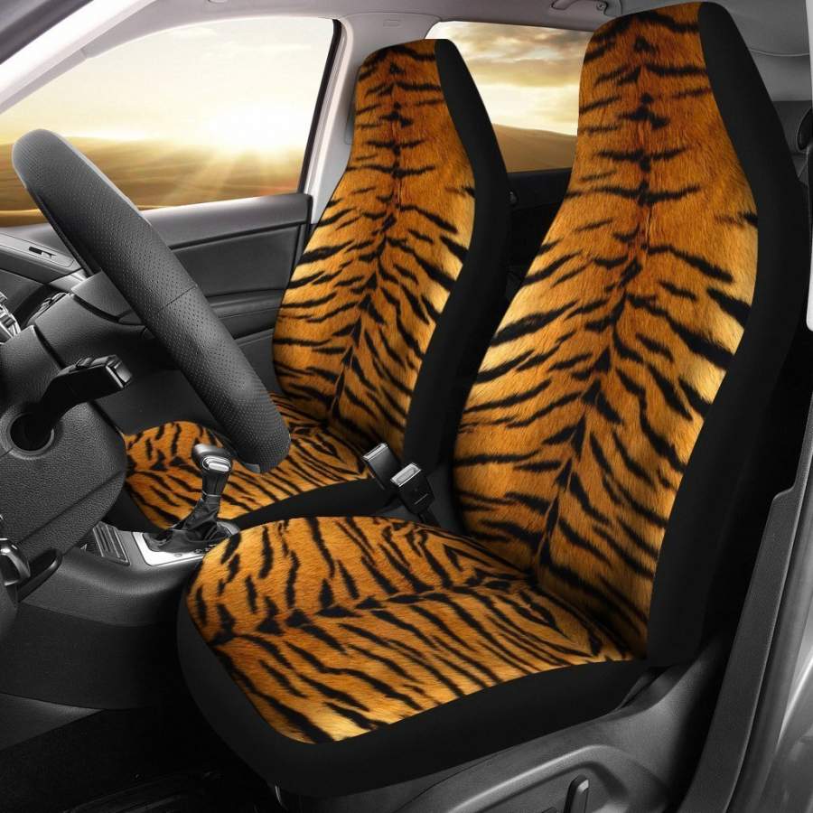 Tiger Skin Pattern Tiger Car Seat Covers