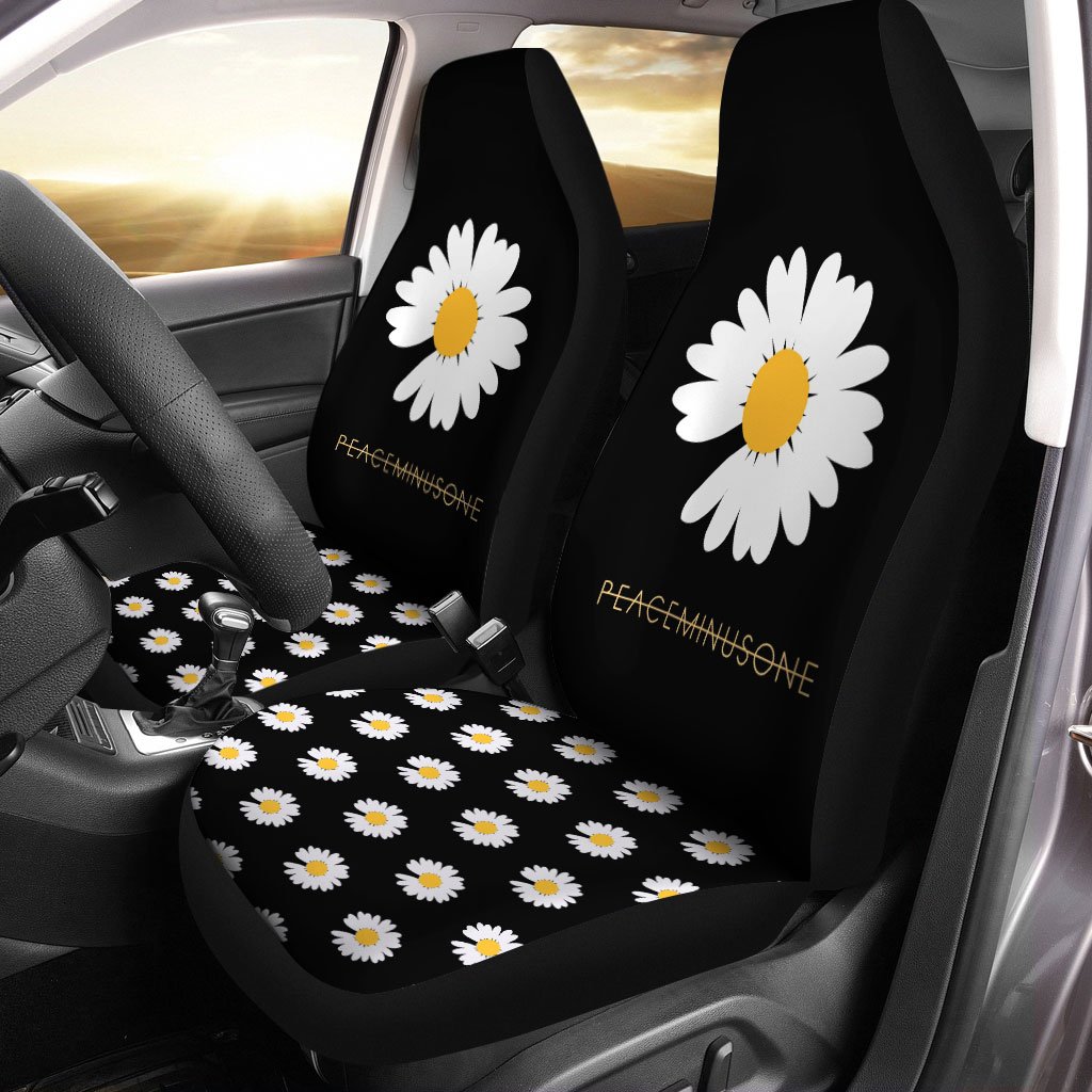 Peaceminusone Daisy Flower Car Seat Covers