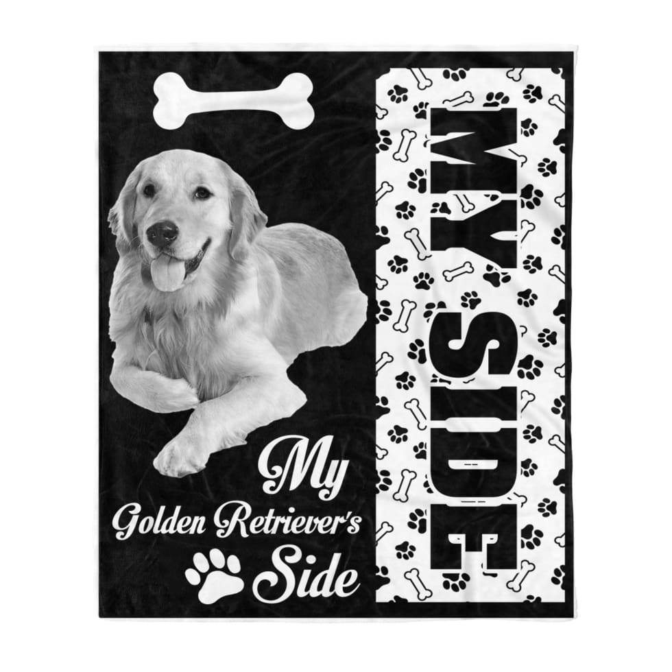 My Golden Retriever’s Side And My Side Cozy Throw Fleece Blanket