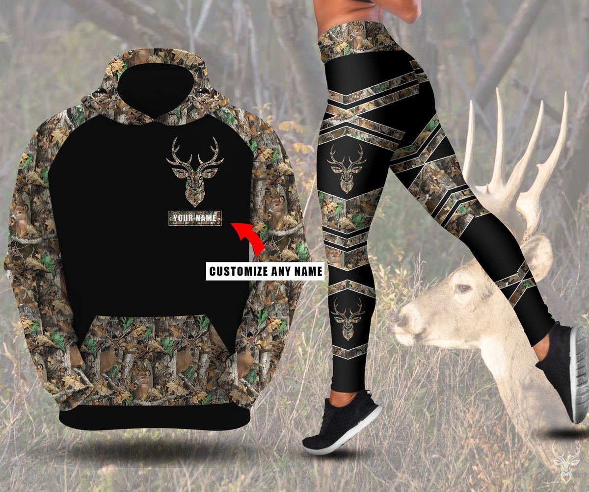 Camo Hunting Custom Name Hoodie Legging QQ TDT042009L29SC