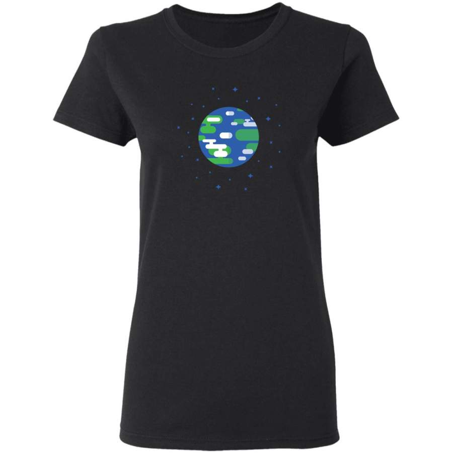 Kurzgesagt merch Kurzgesagt earth tee shirt navy - Jasaust Store