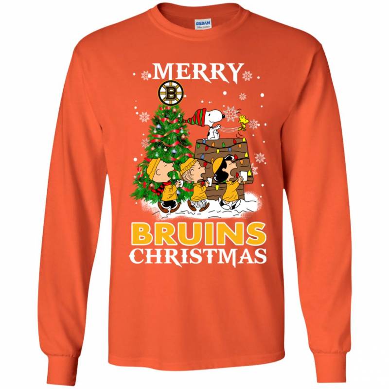 Merry Boston Bruins Christmas Snoopy Ugly Sweater Style Shirts