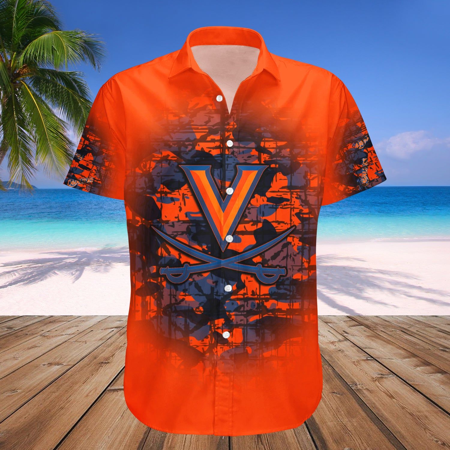 Virginia Cavaliers Hawaii Shirt Camouflage Vintage – NCCA