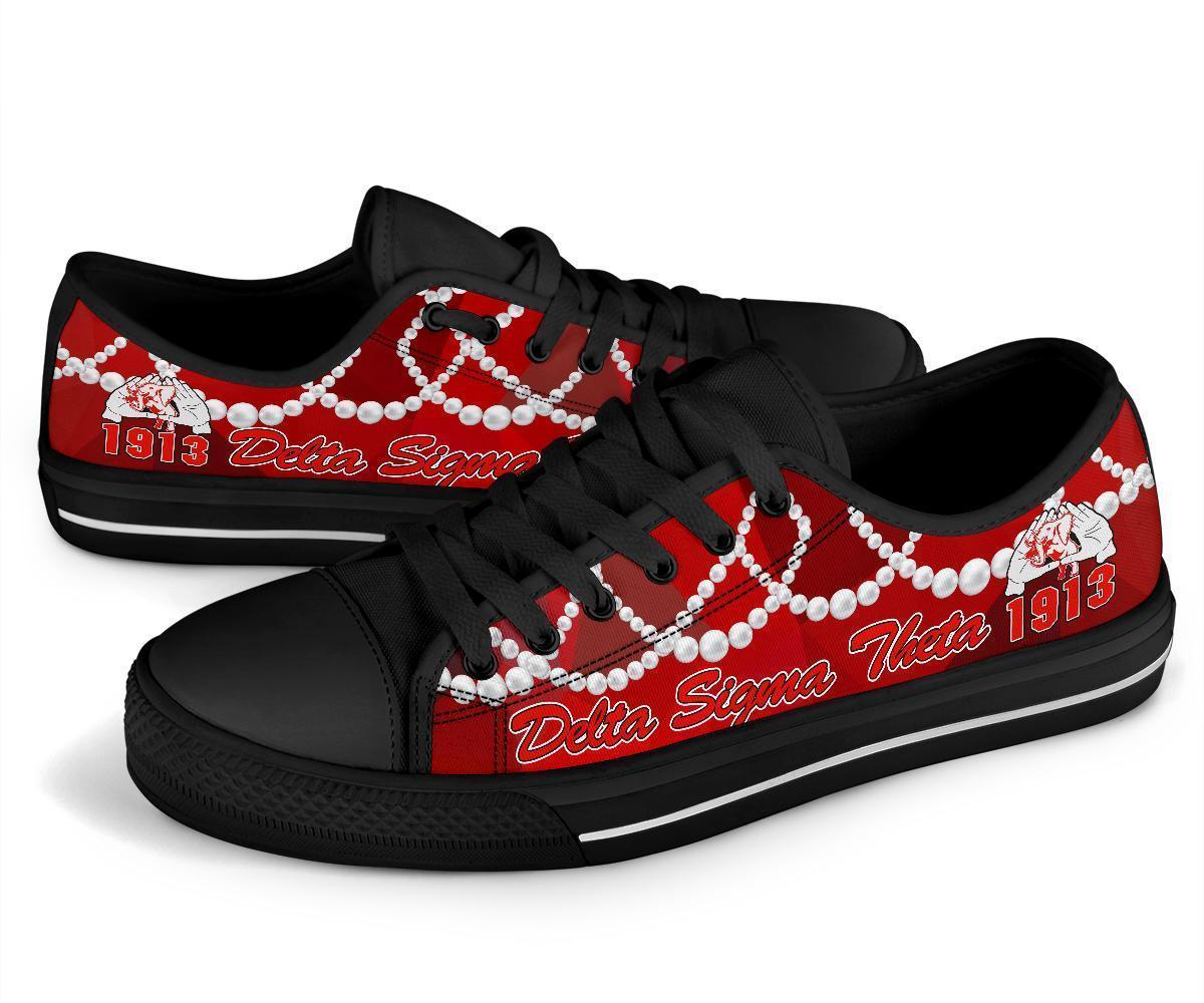 Greek Life Footwear – Chuck Delta Sigma Theta Pearls Low Top Shoe