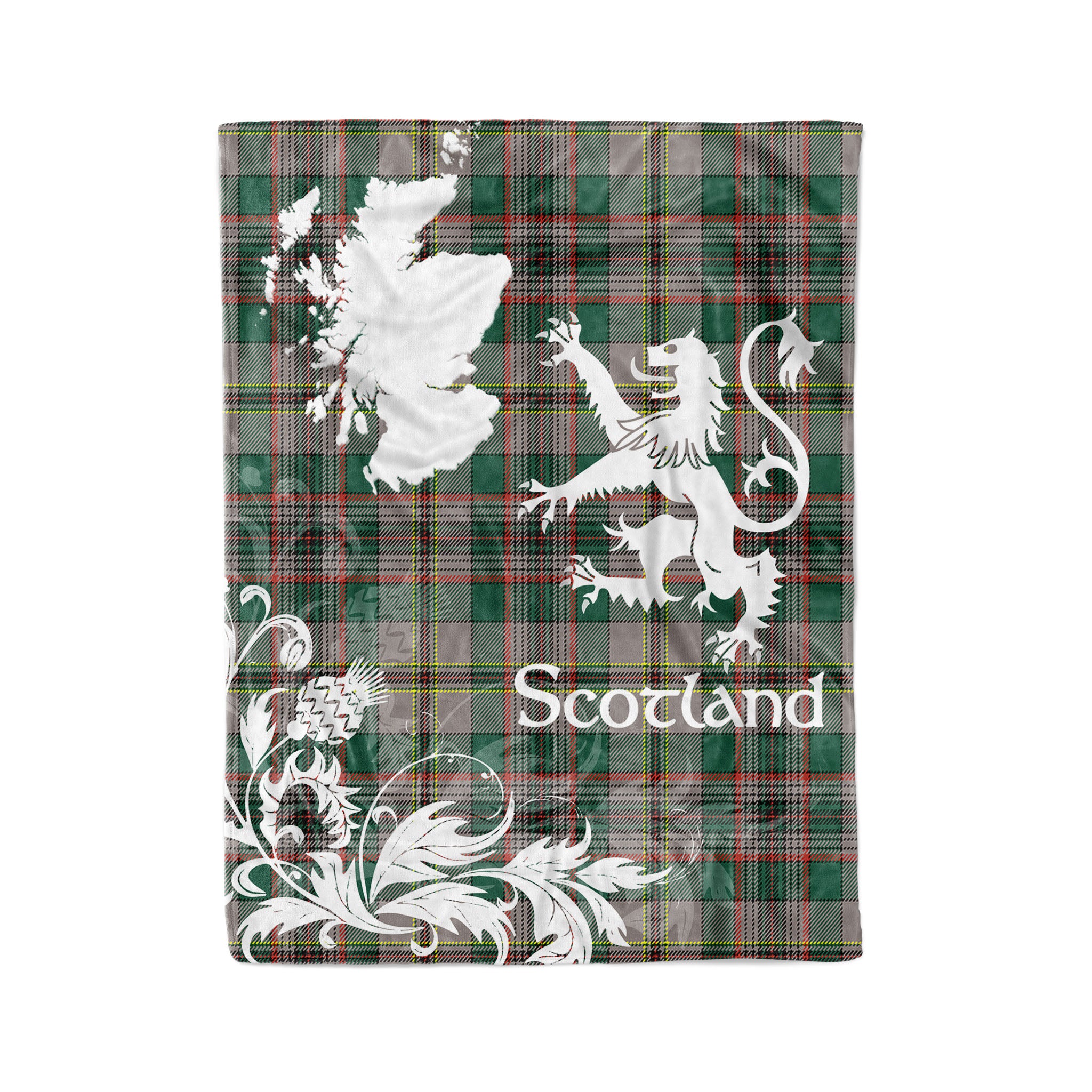 Tartan Plaid Fleece Blanket Tartan Blanket Thistle And Lion Scottish Clan Craig Ancient Plaid Blanket