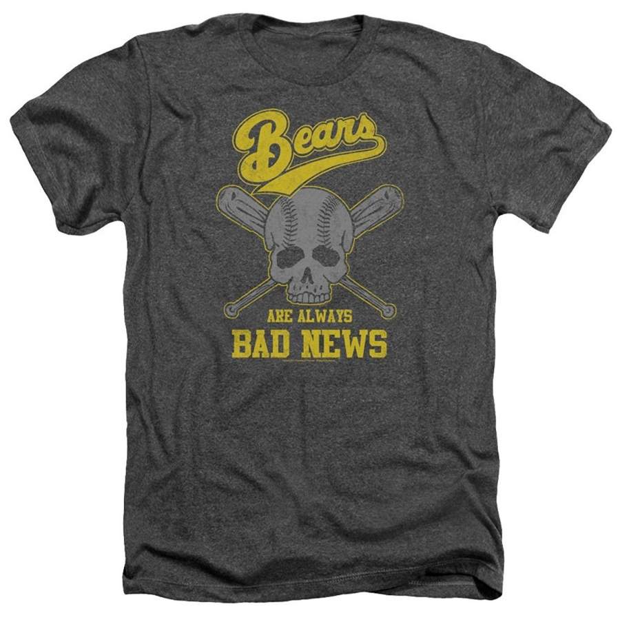 Bad News Bears Baseball Comedy Movie Always Bad News Adult Heather T-Shirt Tee