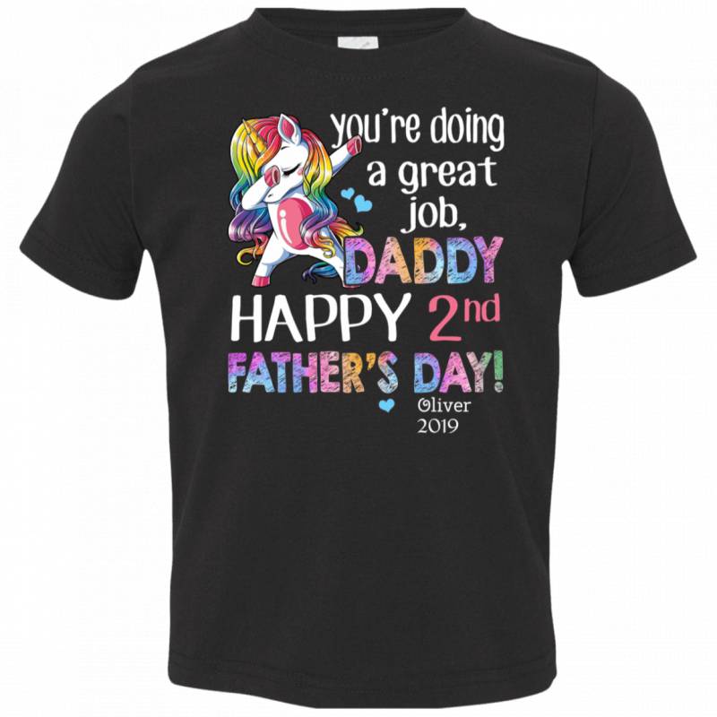 2nd Father’s Day Custom Rabbit Skins Toddler Jersey T-Shirt