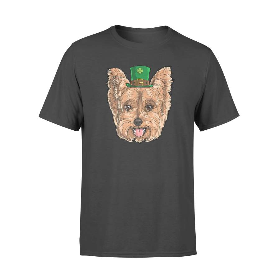 Yorkie Dog St Patricks Day Leprechaun Gift Puppy T-Shirt