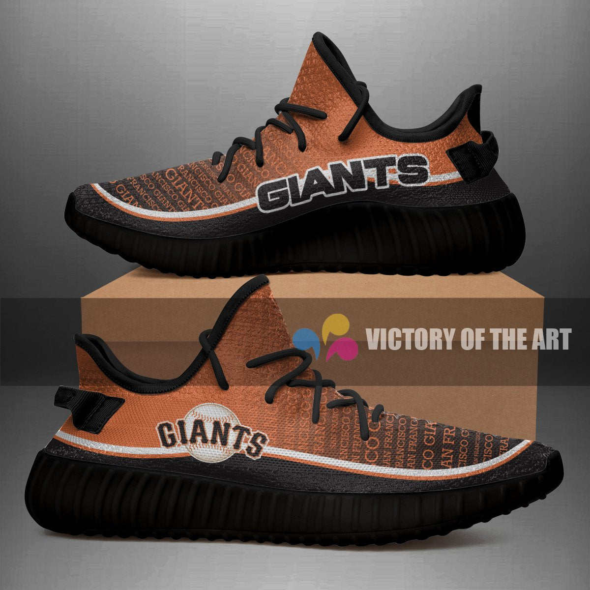 Colorful Line Words San Francisco Giants Yeezy Shoes